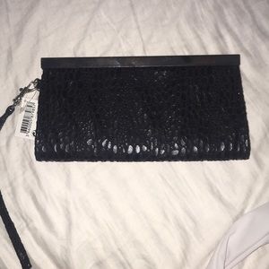 Black wallet with prints